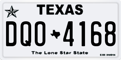 TX license plate DQO4168