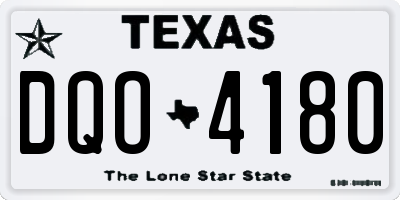 TX license plate DQO4180