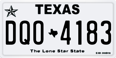 TX license plate DQO4183