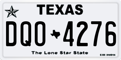 TX license plate DQO4276
