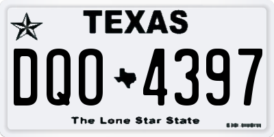 TX license plate DQO4397