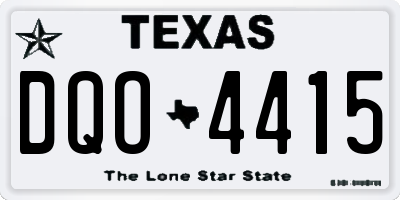 TX license plate DQO4415