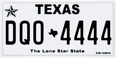 TX license plate DQO4444