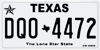 TX license plate DQO4472