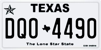 TX license plate DQO4490