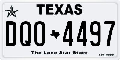 TX license plate DQO4497