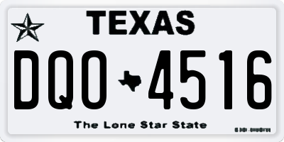 TX license plate DQO4516
