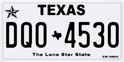 TX license plate DQO4530
