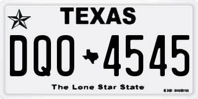TX license plate DQO4545