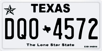 TX license plate DQO4572