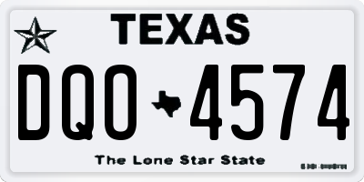 TX license plate DQO4574