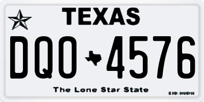 TX license plate DQO4576