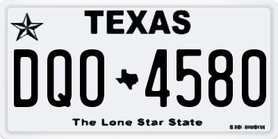 TX license plate DQO4580