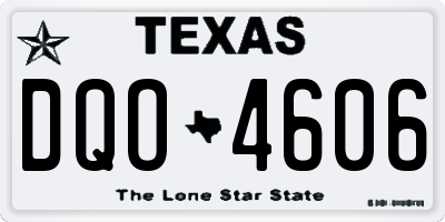 TX license plate DQO4606