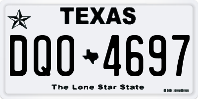 TX license plate DQO4697