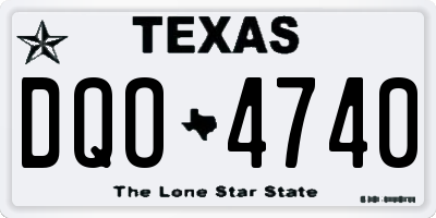 TX license plate DQO4740
