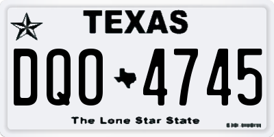 TX license plate DQO4745