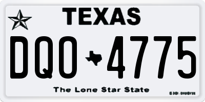 TX license plate DQO4775