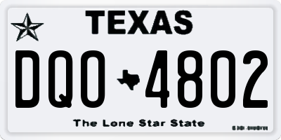 TX license plate DQO4802