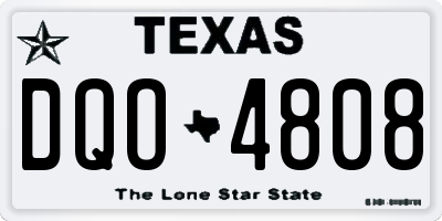 TX license plate DQO4808