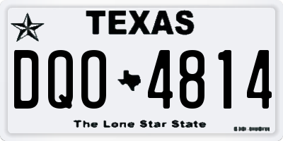 TX license plate DQO4814