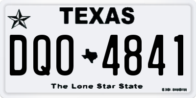 TX license plate DQO4841