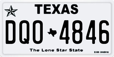 TX license plate DQO4846