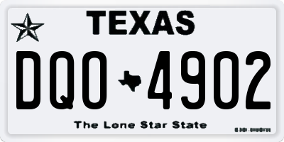 TX license plate DQO4902