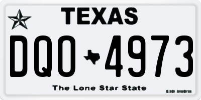 TX license plate DQO4973