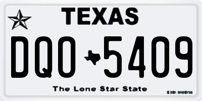 TX license plate DQO5409