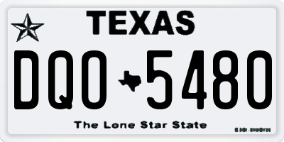 TX license plate DQO5480
