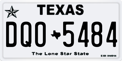 TX license plate DQO5484