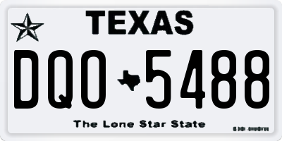 TX license plate DQO5488