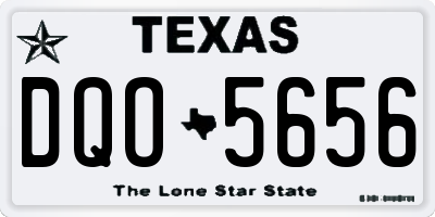 TX license plate DQO5656