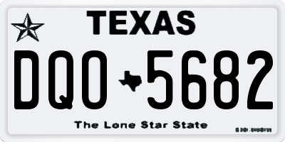 TX license plate DQO5682