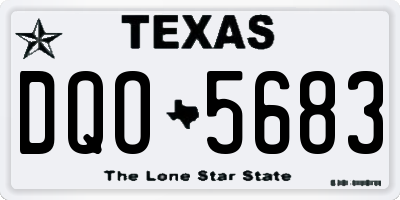 TX license plate DQO5683
