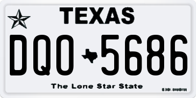 TX license plate DQO5686