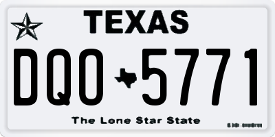 TX license plate DQO5771
