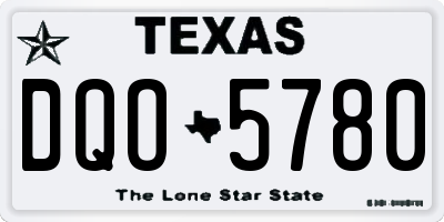 TX license plate DQO5780