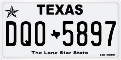 TX license plate DQO5897