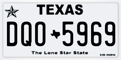 TX license plate DQO5969
