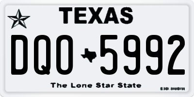TX license plate DQO5992