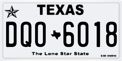 TX license plate DQO6018