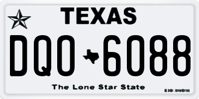 TX license plate DQO6088