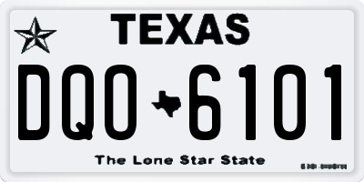 TX license plate DQO6101