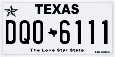 TX license plate DQO6111