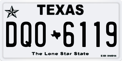 TX license plate DQO6119