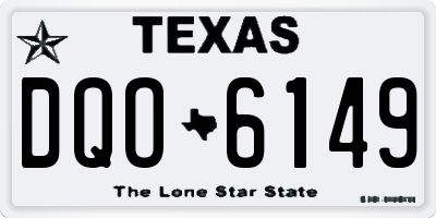 TX license plate DQO6149