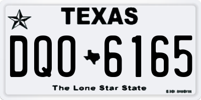 TX license plate DQO6165
