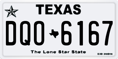 TX license plate DQO6167